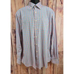 Johnnie-O Prep-Formance Mens Large Plaid Button-Down Shirt